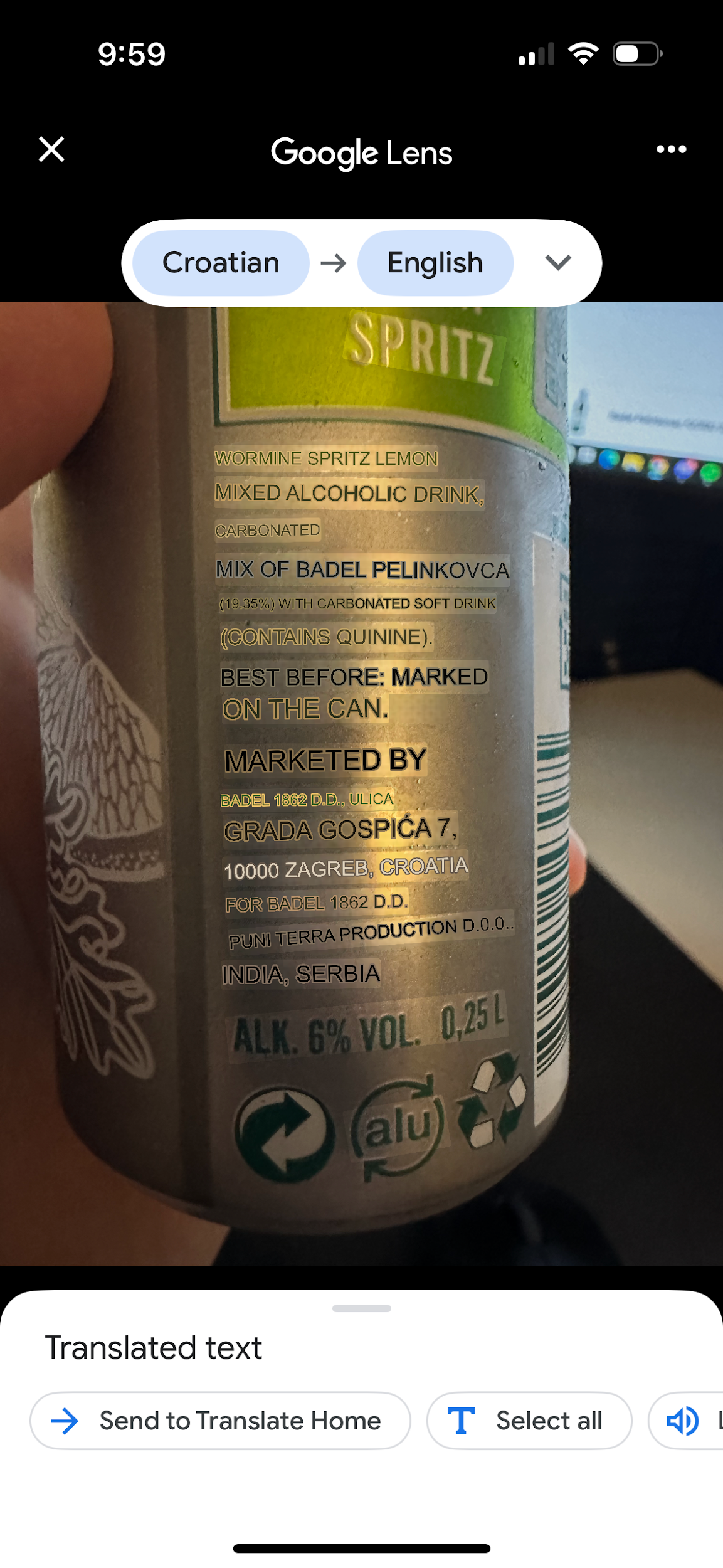 Badel Pelin Spritz Lemon